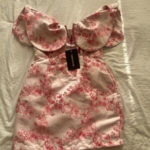 Floral Pink Cocktail Dress